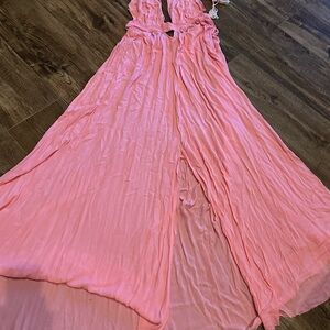 NWT Free People Flowy Pink Maxi Dress XL
